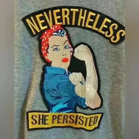 Melissa Masse Nevertheless She Persisted Rosie The Riveter Sweatshirt Size 1X - Picture 4 of 6